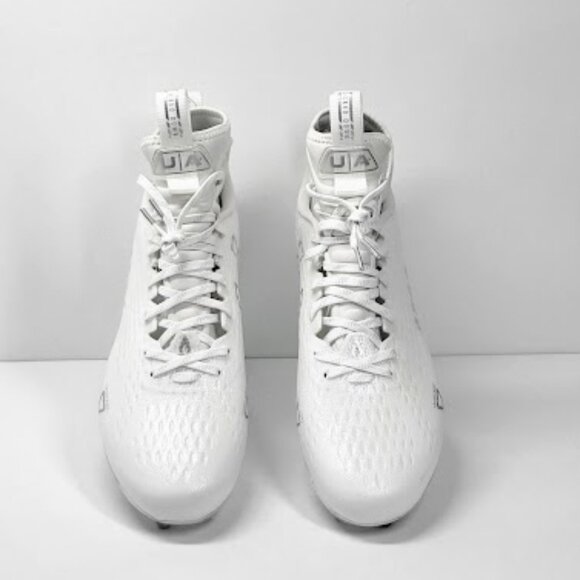 UNDER ARMOUR MEN\'S spotlight lux MC 2.0 football w/cleats white Size 11.5  NEW